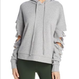 Cut out sleeve hoodie